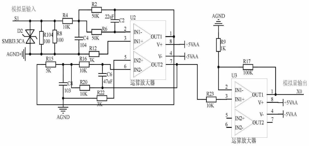 應(yīng)用于交流絕緣監(jiān)測(cè)裝置的低通濾波采樣放大電路的制作方法