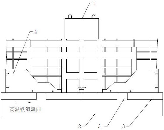 一種擺動(dòng)溝澆注料烘烤及密封保溫設(shè)備的制作方法