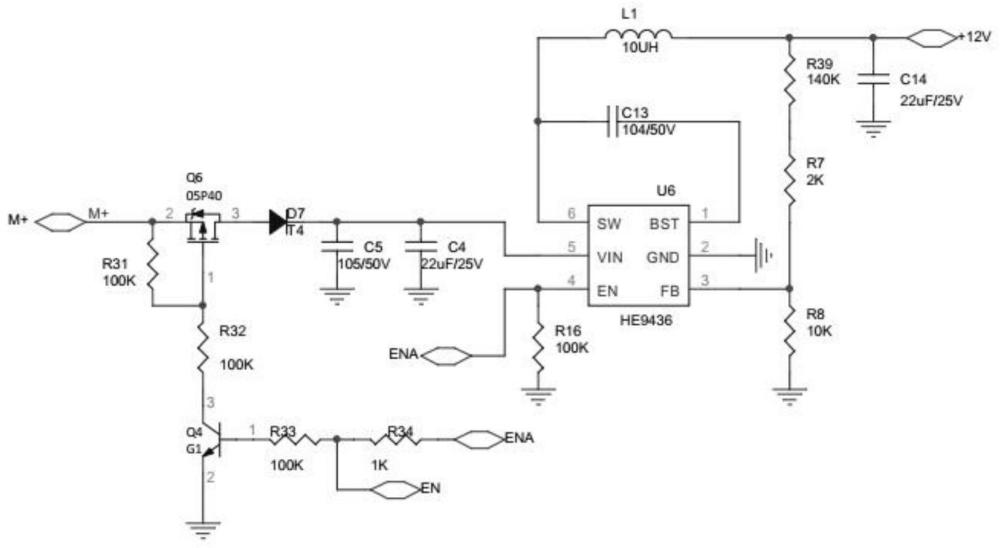 一種八串電池包構(gòu)建12V驅(qū)動的降壓電路的制作方法