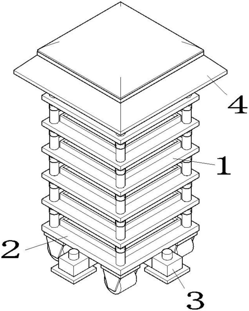 一種貨物儲(chǔ)存用多層立體貨架的制作方法