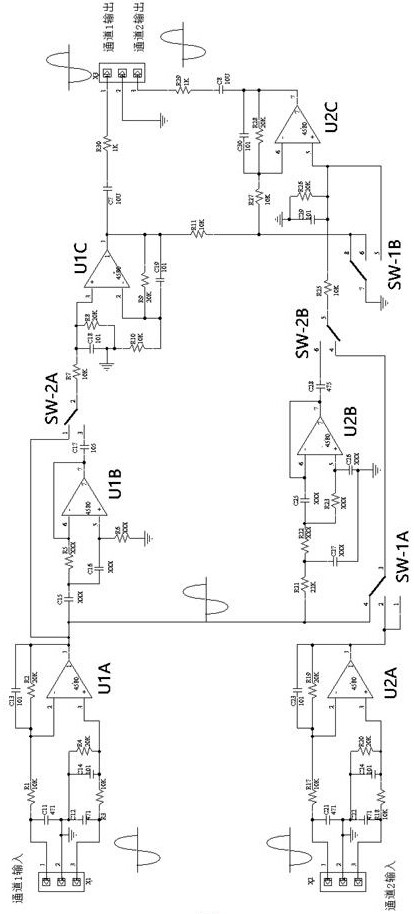 一種用波段開關實現(xiàn)DSP功能的前級電路的制作方法