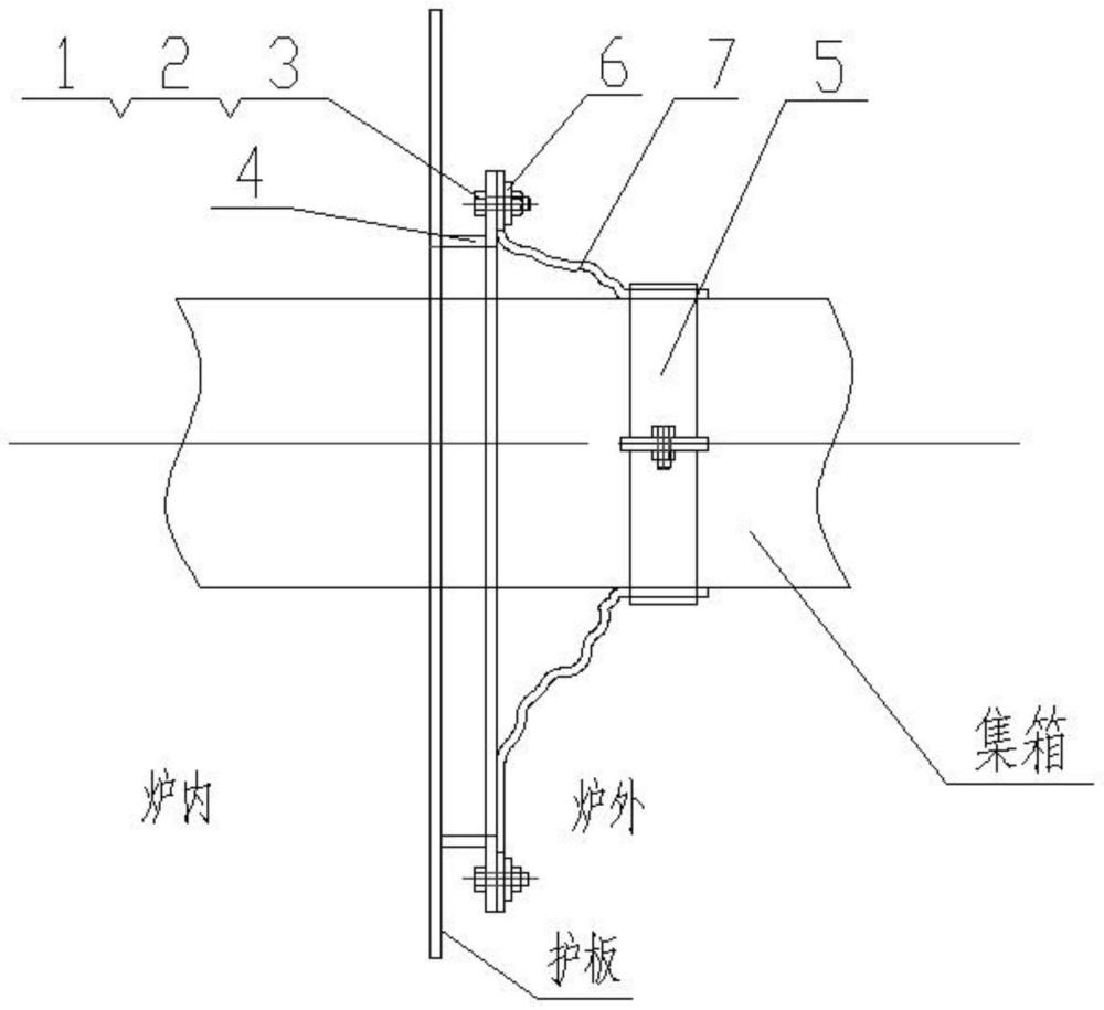 一種全水冷下集箱穿墻處密封裝置及鍋爐系統(tǒng)的制作方法