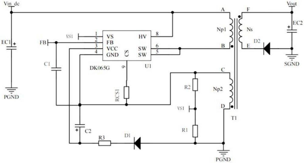 一種具有浮地結(jié)構(gòu)的準諧振反激電源電路和電力轉(zhuǎn)換設(shè)備的制作方法