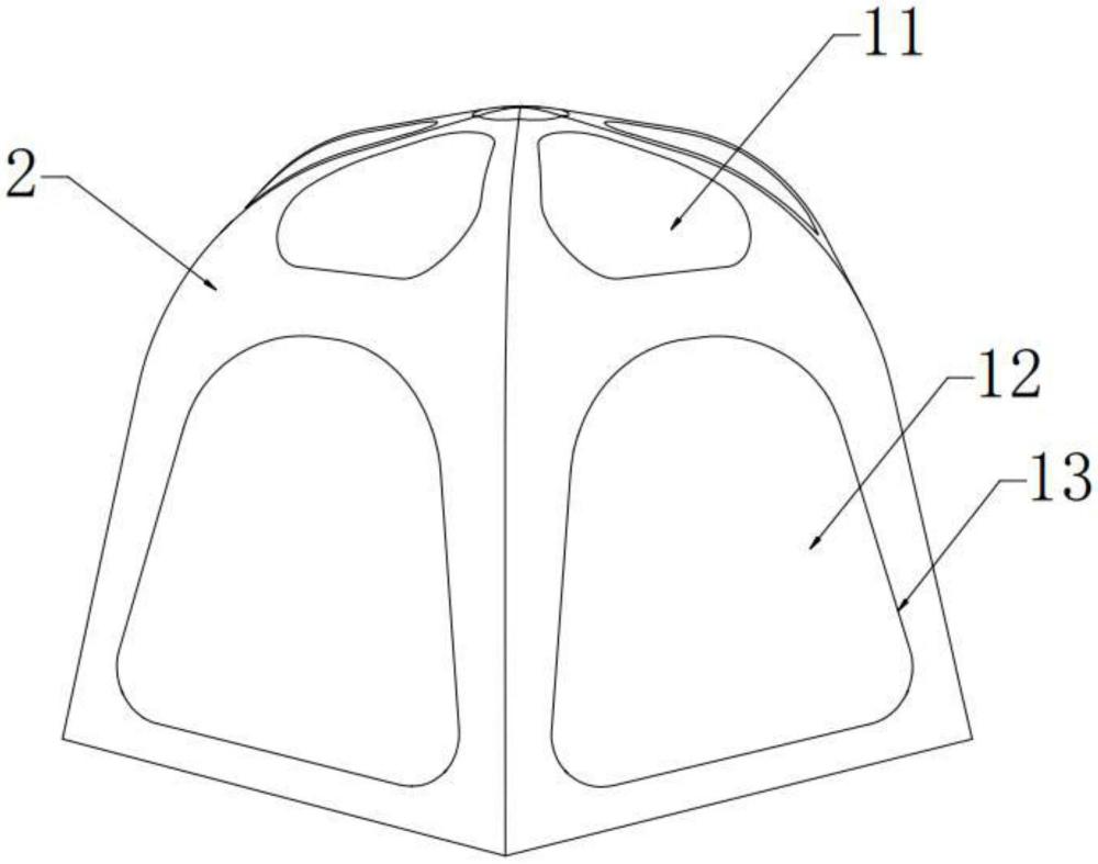 一種便于搭建的星球狀帳篷的制作方法