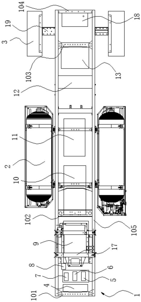 一種氫燃料輕型貨車的底盤布置結(jié)構(gòu)的制作方法