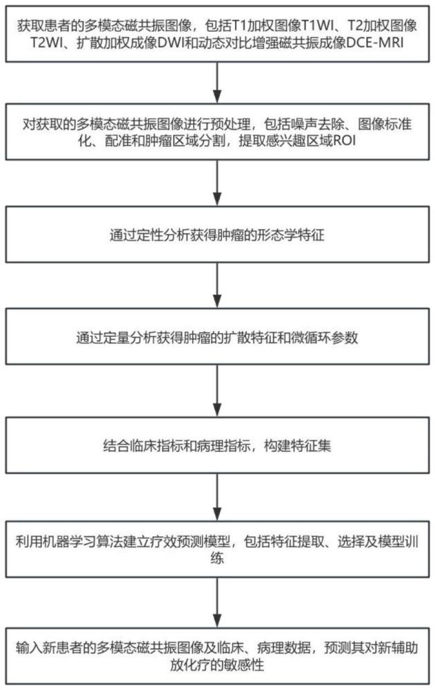 一種基于磁共振圖像分析的直腸癌新輔助放化療療效預(yù)測(cè)方法和系統(tǒng)與流程