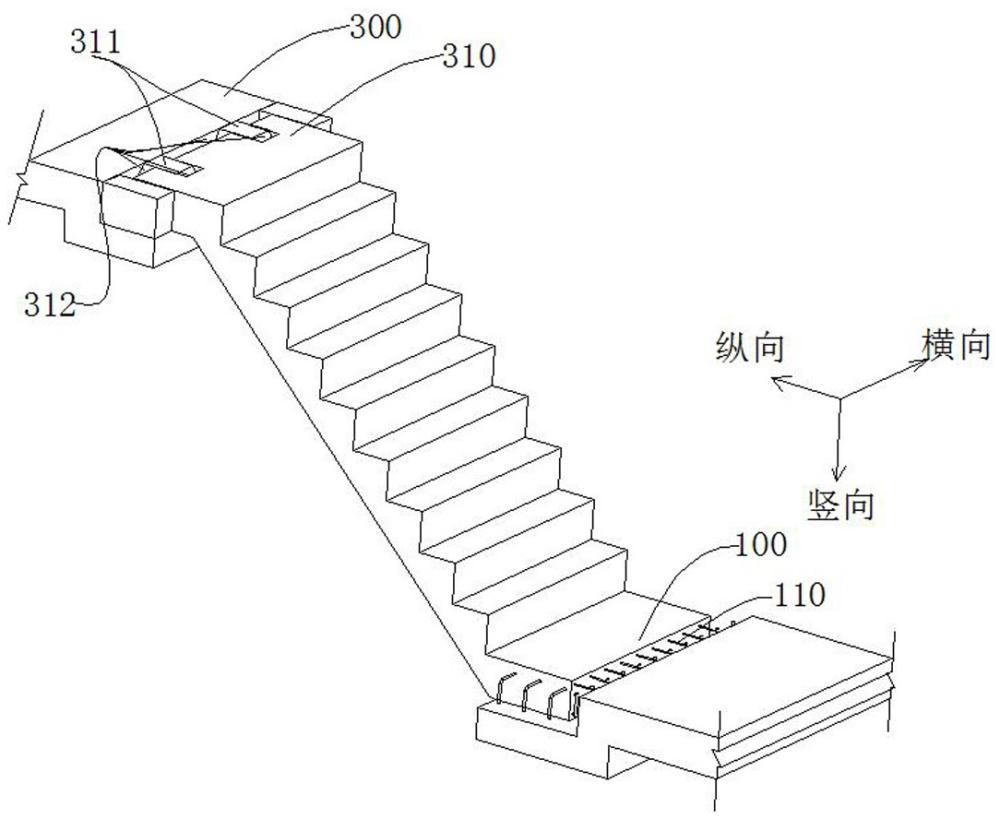 一種預(yù)制樓梯的裝配式安裝結(jié)構(gòu)的制作方法