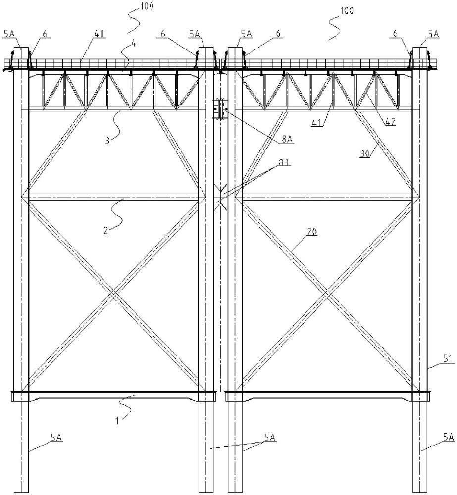 一種斜樁群樁的嵌巖施工平臺及其搭建方法與流程