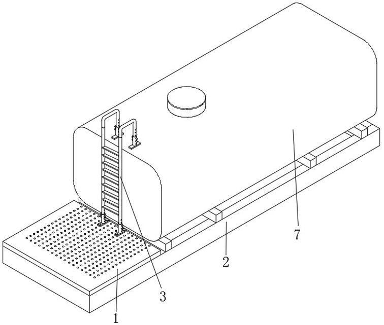 方便安裝和調節(jié)高度的灑水車水箱梯結構的制作方法
