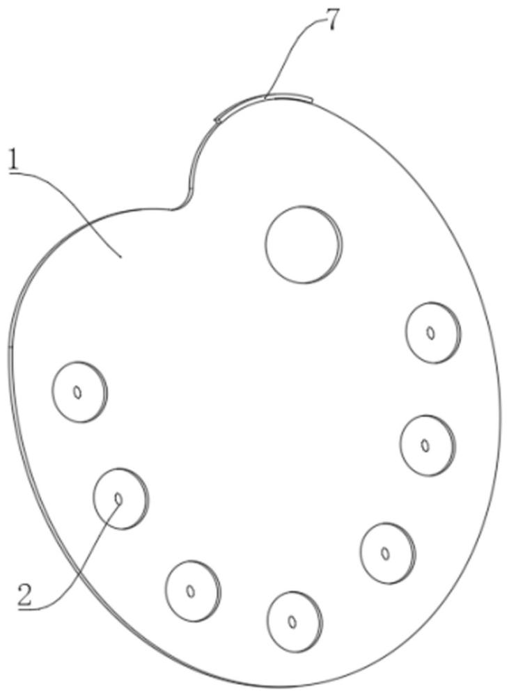 一種方便固定顏料畫筆的玩具調色板的制作方法