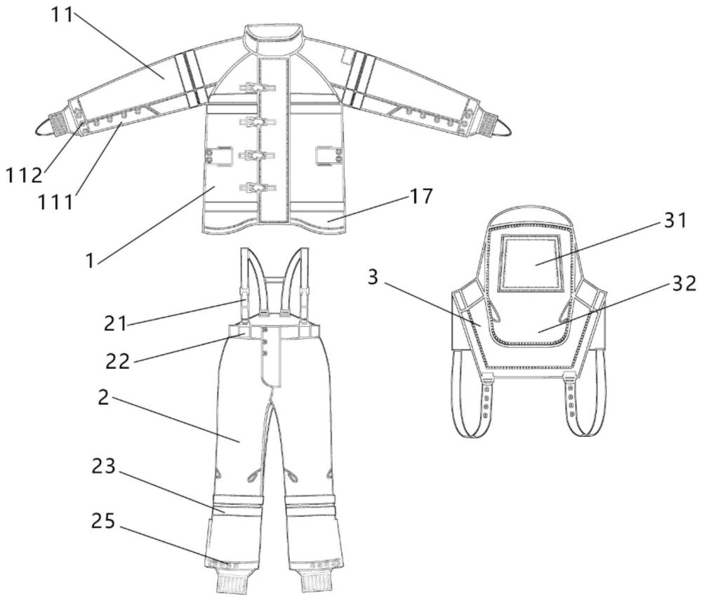 一種分體式消防員滅火防護(hù)服的制作方法