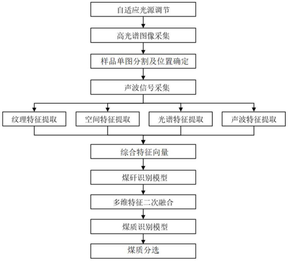 基于圖像高光譜技術(shù)的煤矸及煤質(zhì)智能分選方法與系統(tǒng)