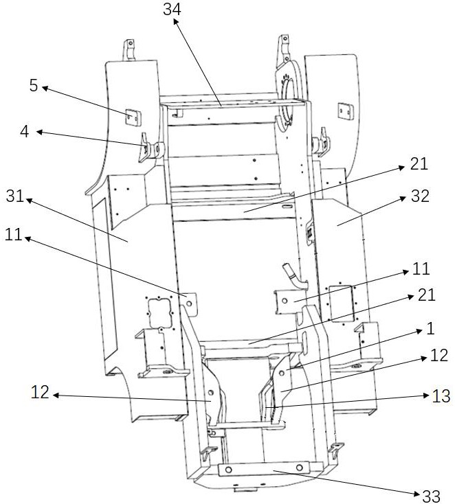 一種平衡重式叉車車架的制作方法