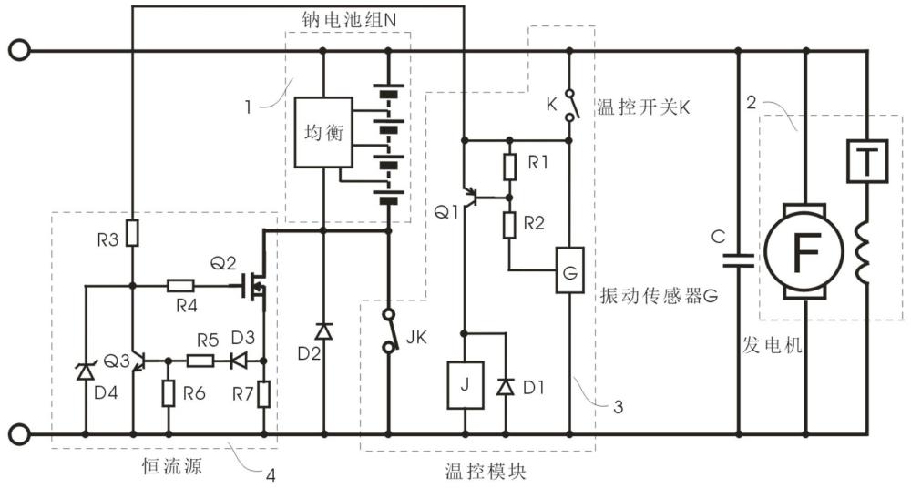 一種鈉電池組低溫充電限流電路、裝置及控制方法與流程