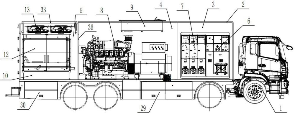 一種分體式散熱移動應(yīng)急電源車的制作方法