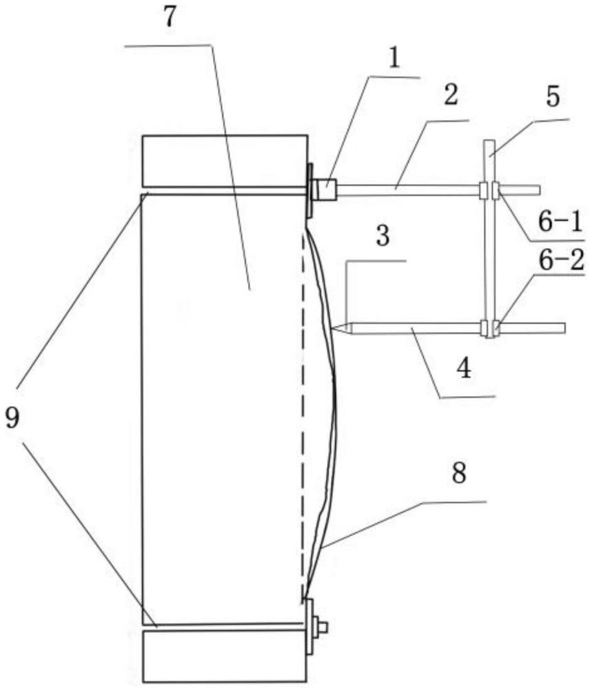 一種井下錨網(wǎng)支護(hù)金屬網(wǎng)撓度測(cè)量裝置