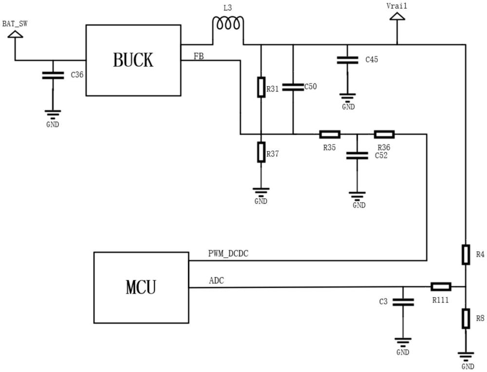 一種無線充電用數(shù)字DAC調(diào)節(jié)BUCK芯片輸出可變電壓電路的制作方法