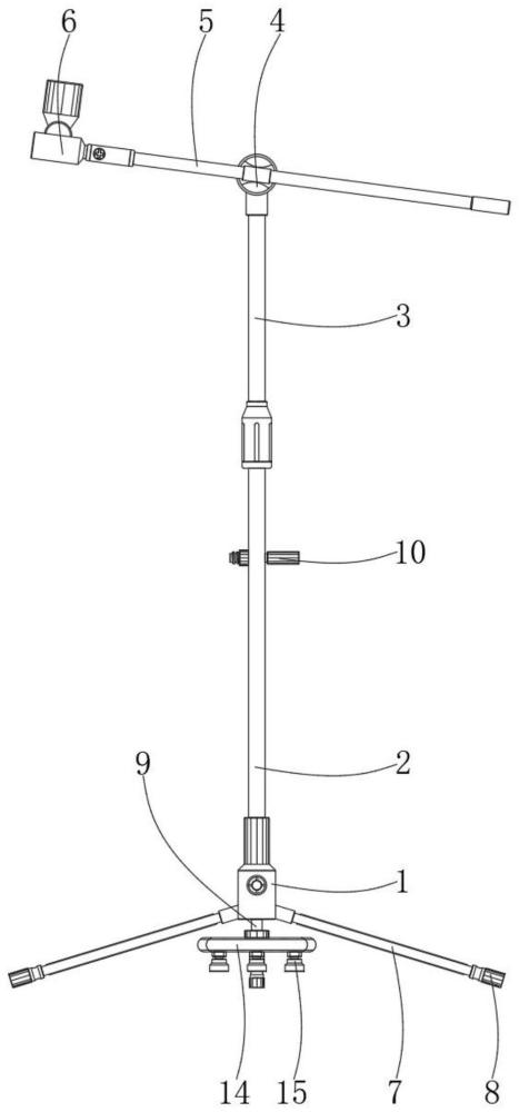 一種具有防傾倒功能的麥克風(fēng)支架