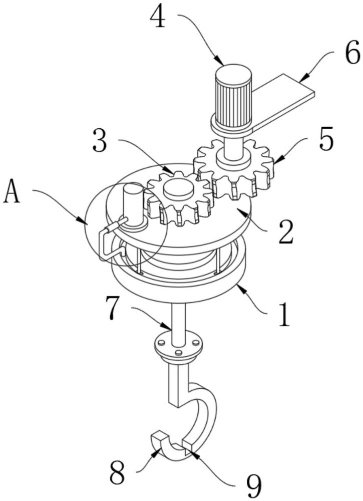 一種機(jī)電安裝工程高處安全繩轉(zhuǎn)動(dòng)結(jié)構(gòu)的制作方法