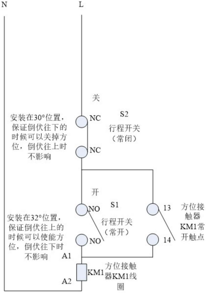 一種帶倒伏的二軸轉(zhuǎn)臺控制保護電路的制作方法