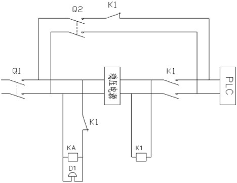 一種起重機(jī)快速切換PLC供電電源裝置的制作方法