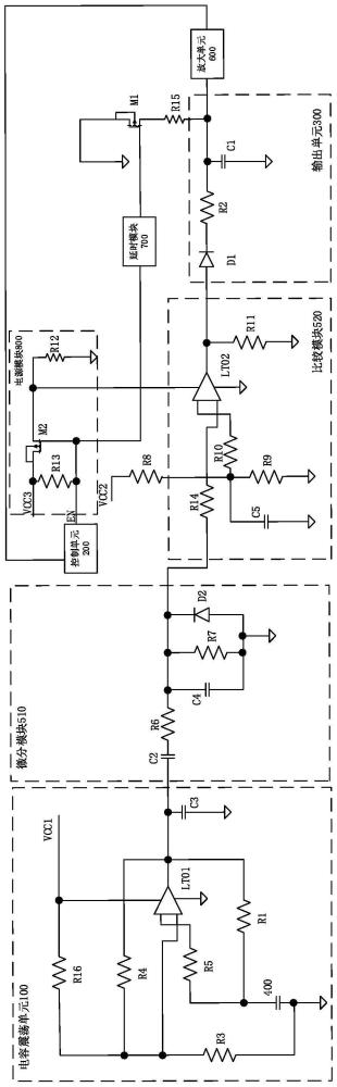 位移傳感器控制電路及位移傳感器的制作方法