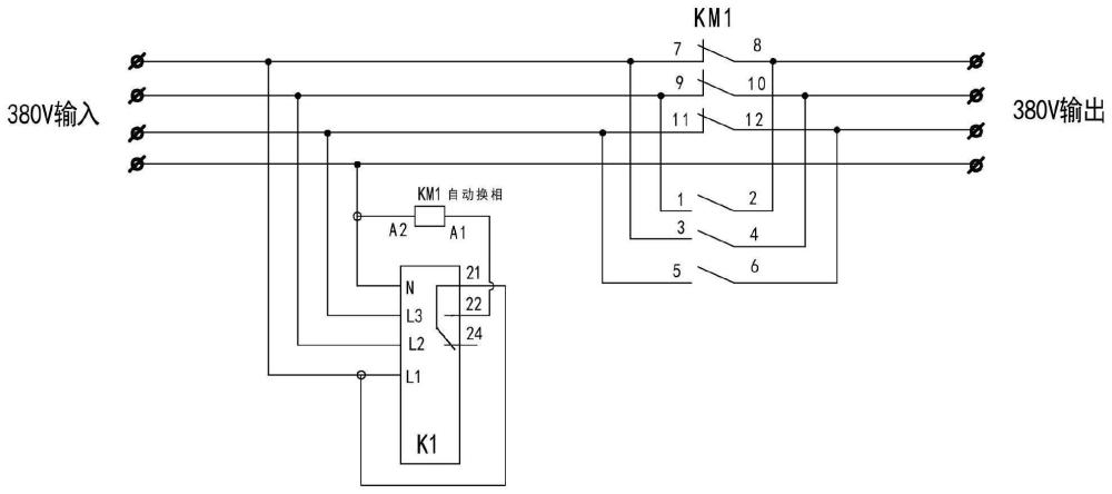 三相電源自動換相保護電路的制作方法