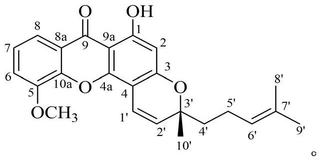 一種呫噸酮類化合物及其制備方法和應(yīng)用