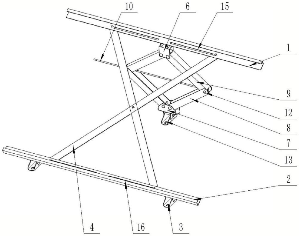 一種屋面剪式可調(diào)光伏支架的制作方法