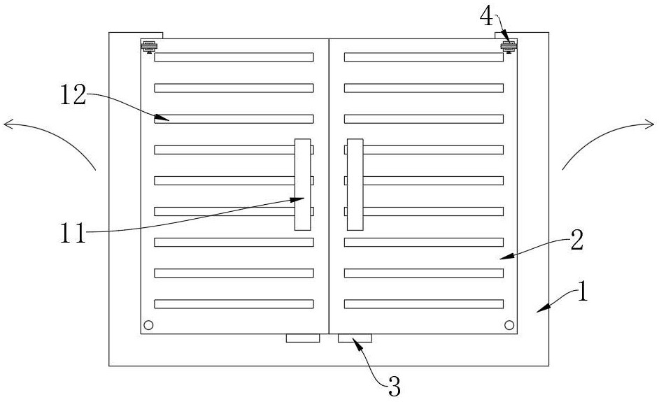 一種兒童游戲圍欄的雙開(kāi)門(mén)結(jié)構(gòu)的制作方法