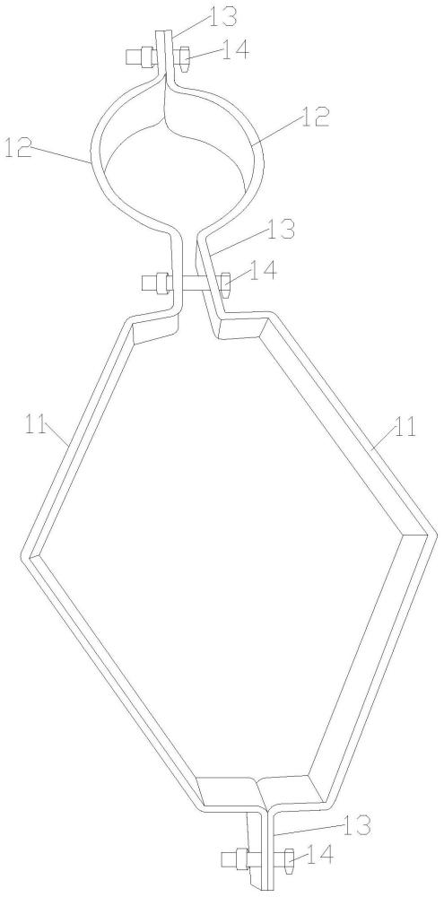 一種橋梁用標識牌異形管夾的制作方法