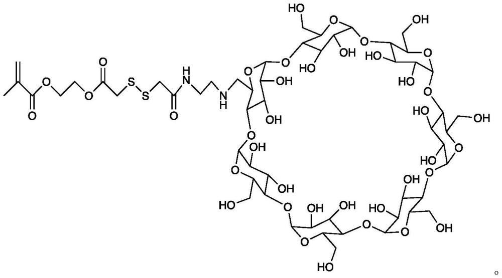 一種二硫鍵介導(dǎo)的β-環(huán)糊精單體、其制備方法及其用于制備凝膠薄膜的方法與流程