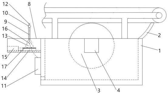 一種皮帶機(jī)機(jī)尾清掃箱的制作方法