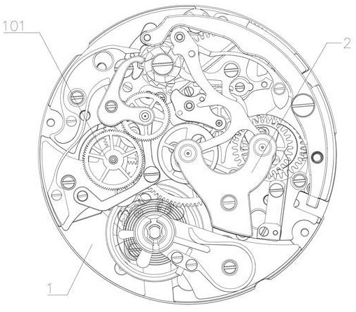 一種單鍵計時機芯的制作方法