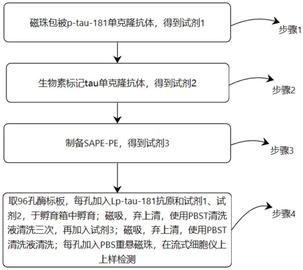 一種提升靈敏度的磷酸化181tau蛋白熒光免疫檢測(cè)方法與流程