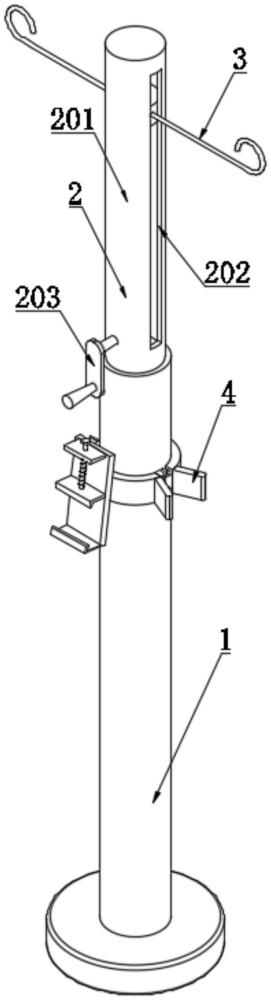 可調(diào)節(jié)高度的輸液桿的制作方法