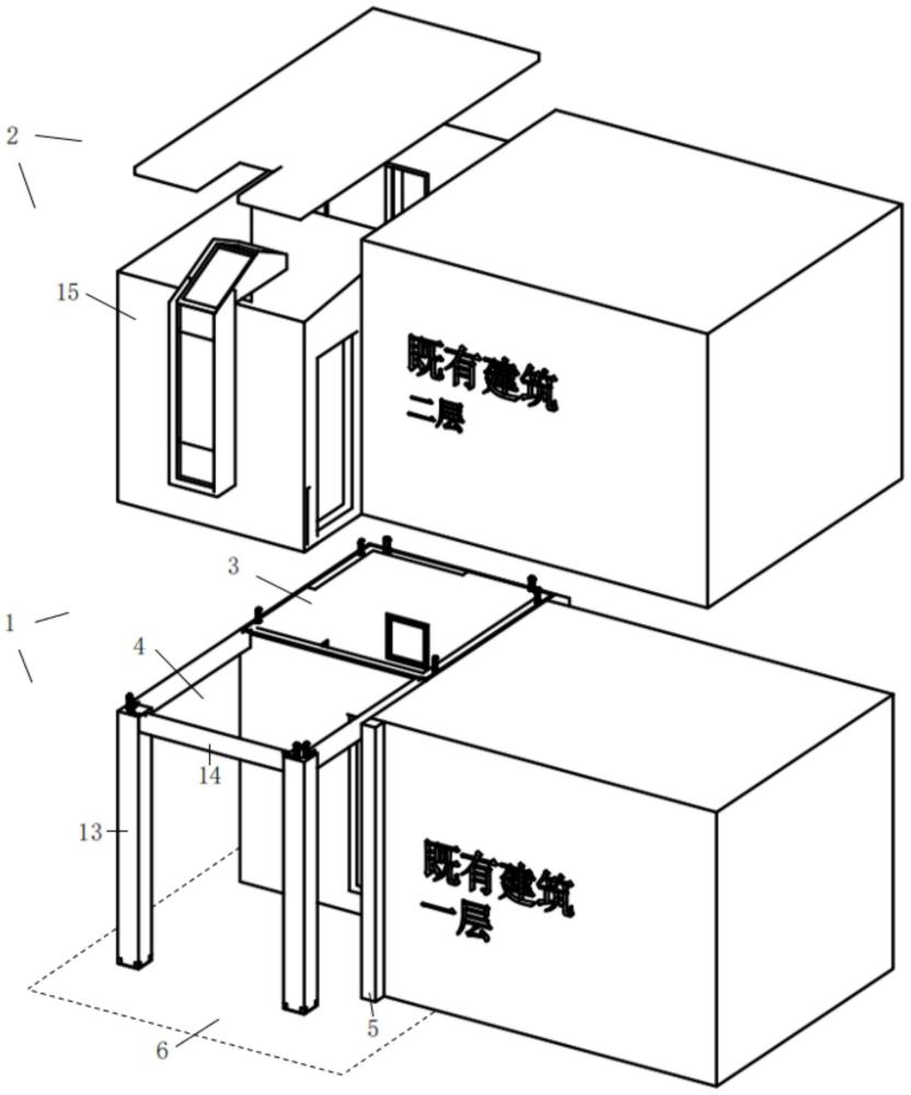 一種用于既有建筑外拓空間改造的MIC模塊化建筑的制作方法