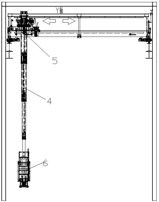 用于大型工件表面處理的高空五軸作業(yè)平臺的制作方法