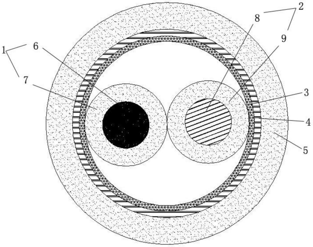 單對(duì)絞合型銅箔屏蔽非接地?zé)犭娕茧娎|的制作方法