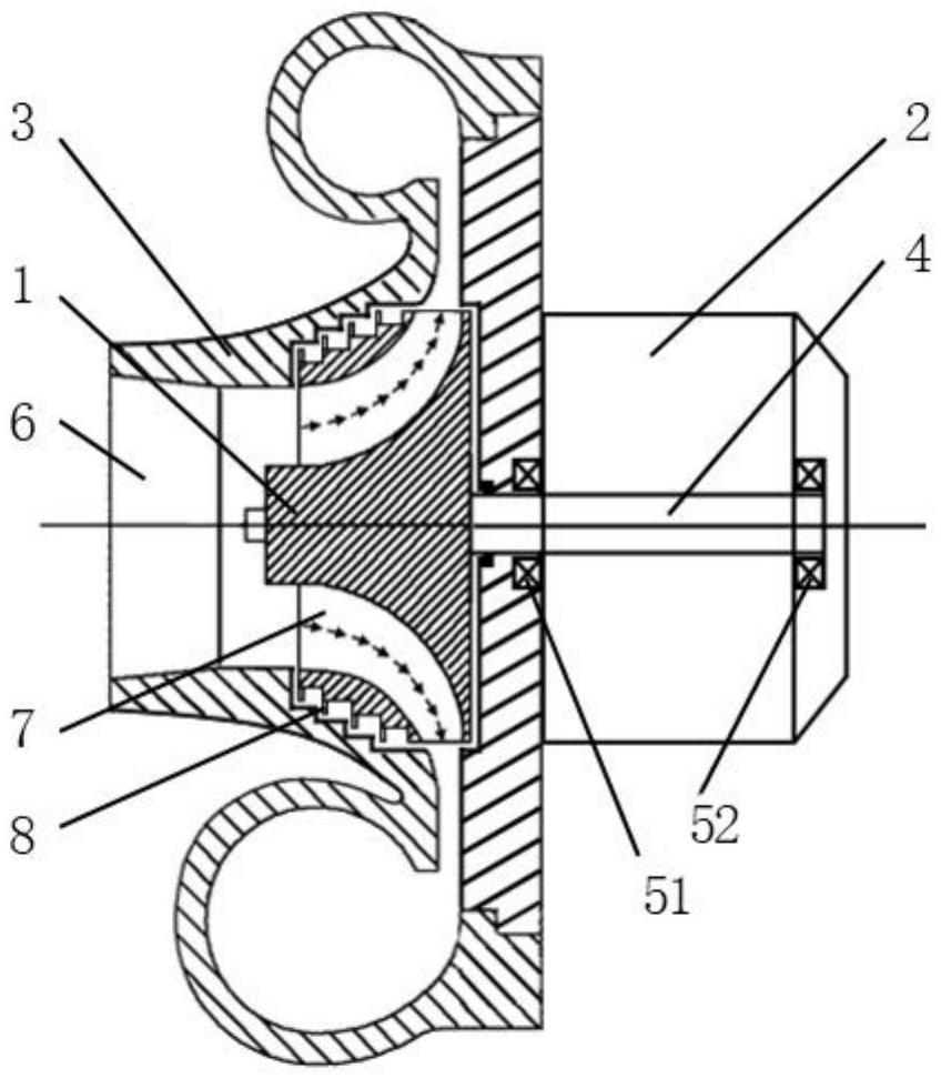 流線隧道輪電動(dòng)壓氣機(jī)的制作方法