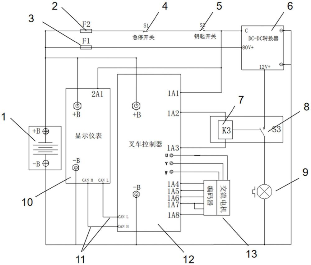 一種叉車超速報警控制回路和叉車的制作方法