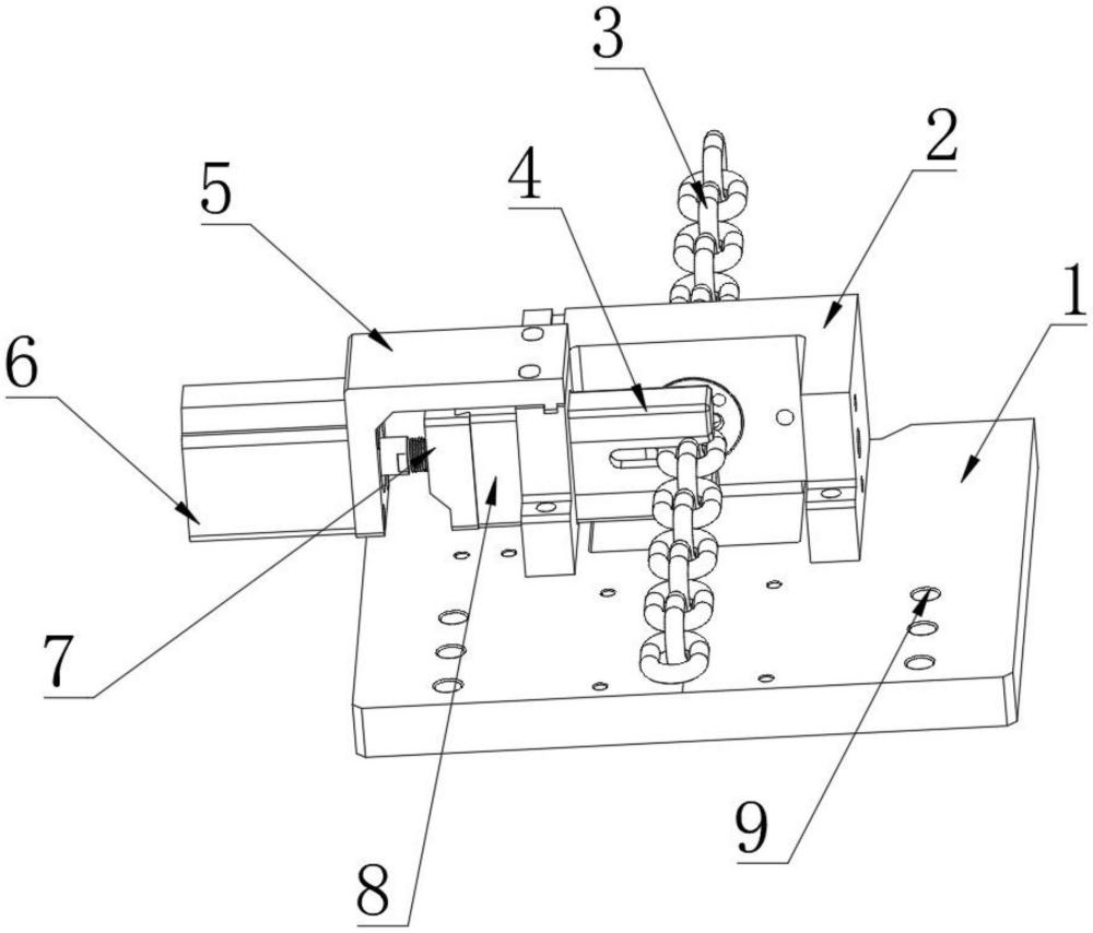 一種鏈條校正機(jī)左橫夾具機(jī)構(gòu)的制作方法