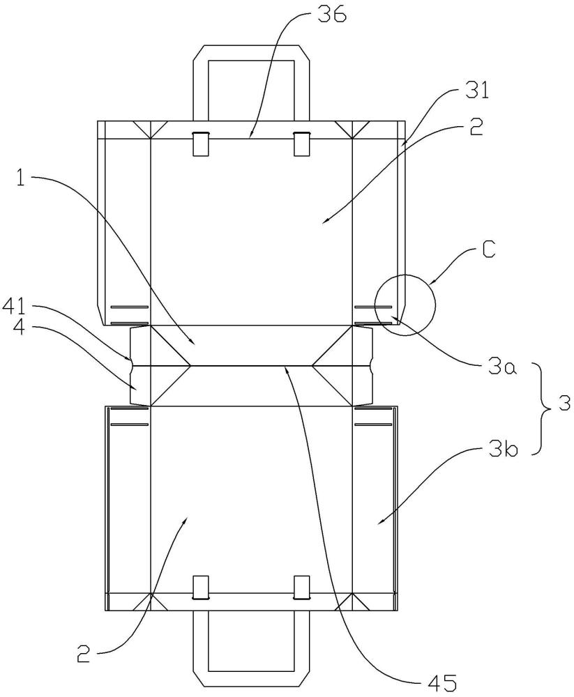 一種防止折舌底部中空的M底無腰線紙制容器的制作方法