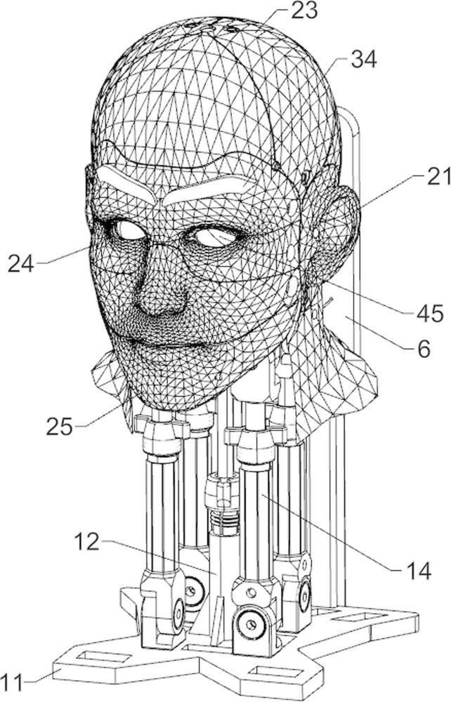 智能仿生機(jī)器人面部表情運(yùn)動(dòng)結(jié)構(gòu)