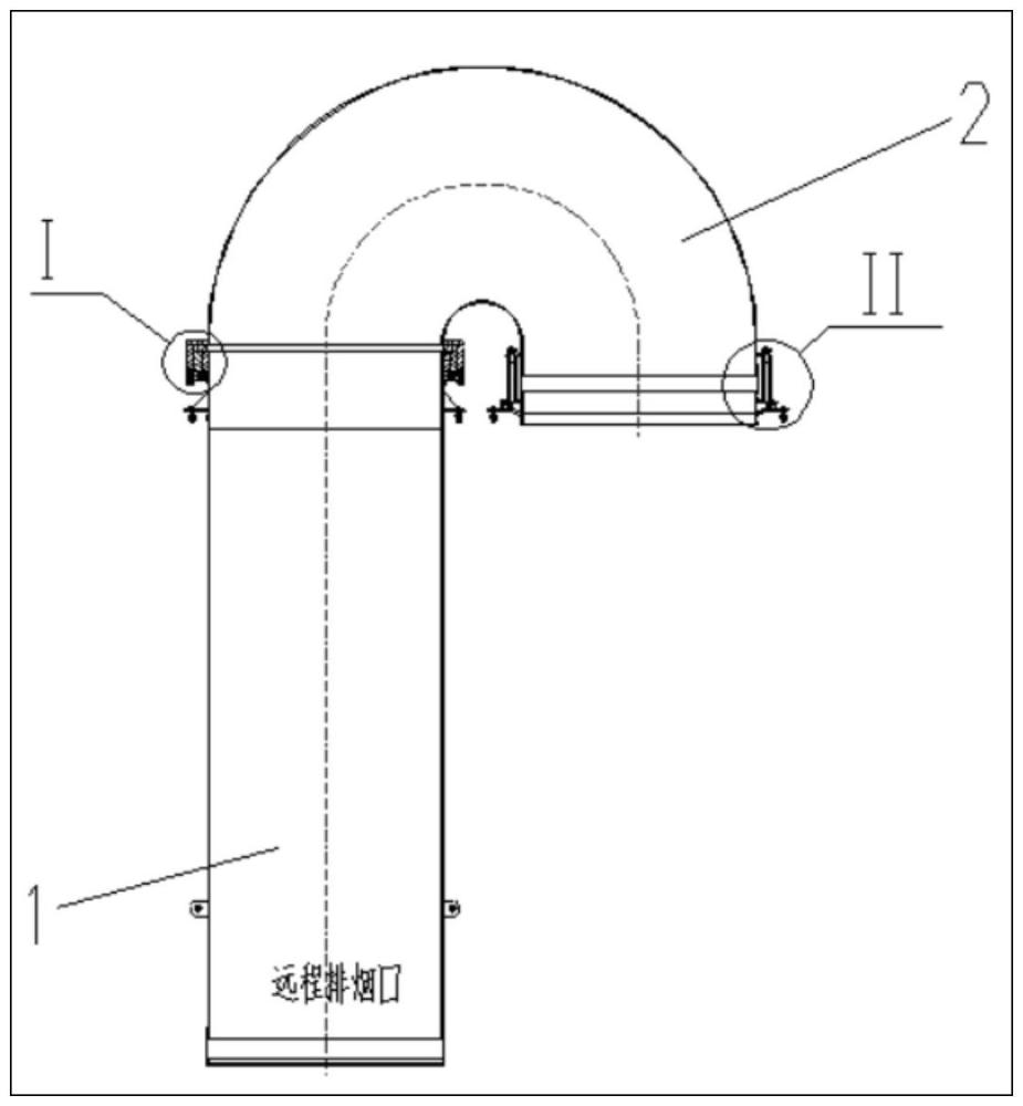 一種排煙管道變位機構(gòu)及使用方法與流程