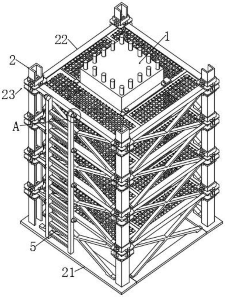 一種建筑超高獨(dú)立柱鋼筋及模板綜合加固裝置的制作方法