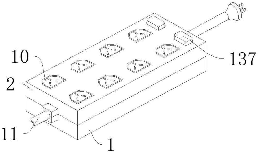 一種具備分線(xiàn)整理結(jié)構(gòu)的電源插座的制作方法