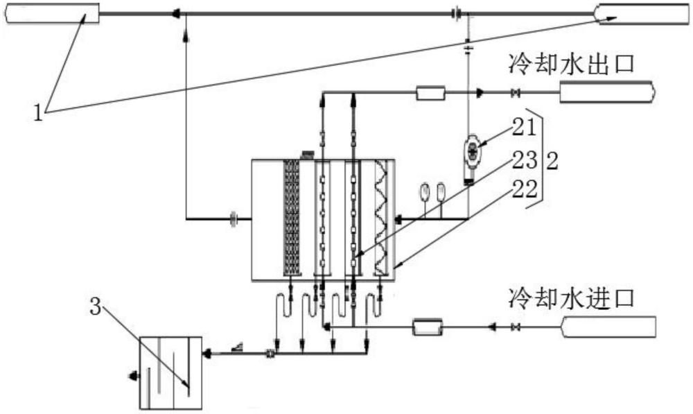 一種去除丙酮混合氣管道內氣體中紡絲油劑的裝置的制作方法