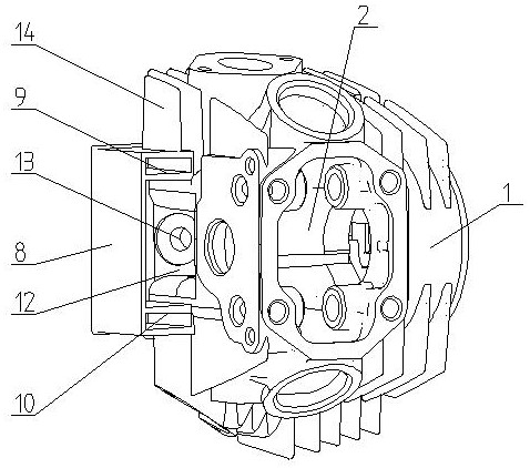 摩托車發(fā)動機氣缸頭的風(fēng)冷結(jié)構(gòu)及氣缸頭的制作方法