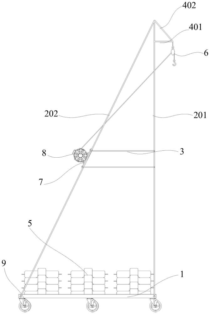 ALC墻板施工用電葫蘆固定裝置的制作方法